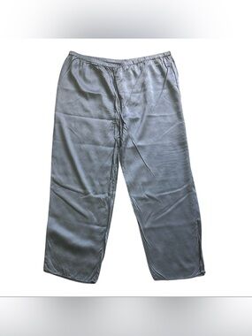 Dusty Blue 100% Silk Pants — Size 3X